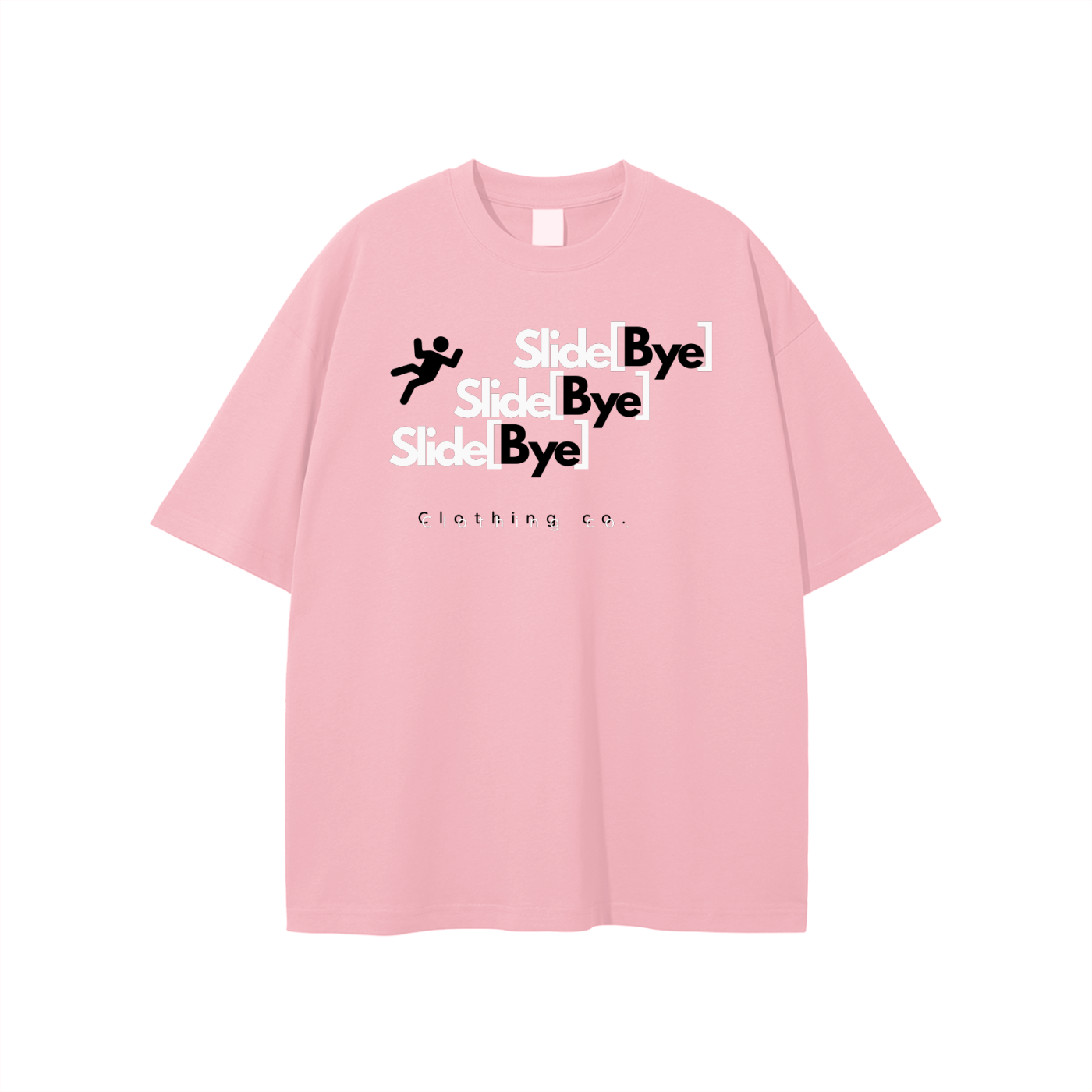 Unisex Slide[Bye] Falling Stairs Tee (PINK)