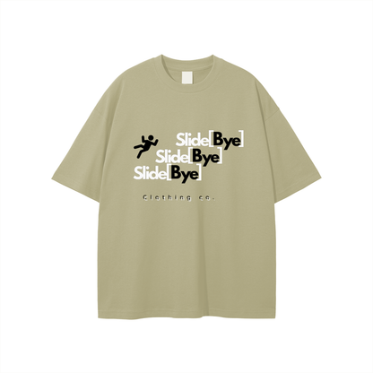 Unisex Slide[Bye] Falling Stairs Tee (Grey Apricot)