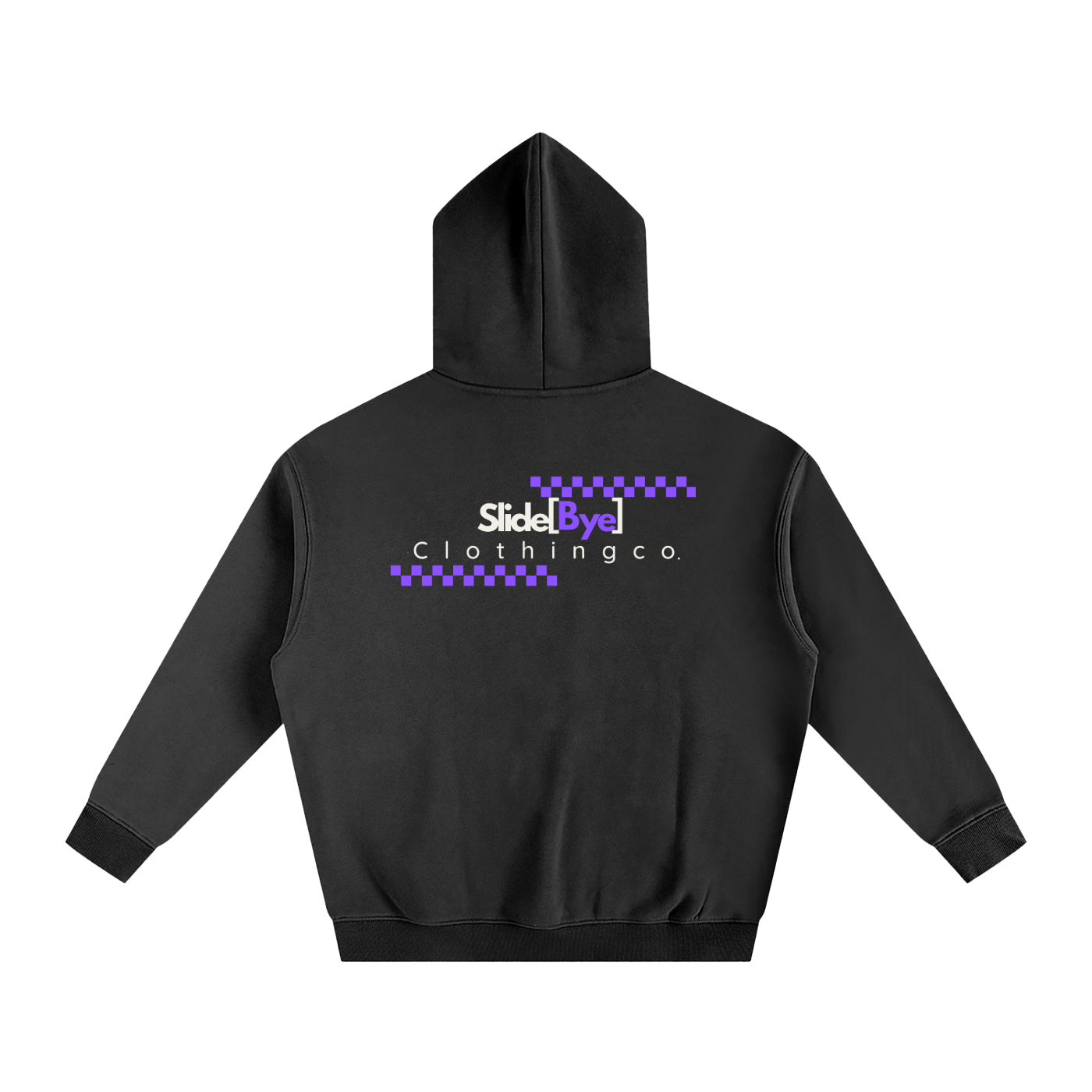 Slide[Bye] Black 'N Purple Hoodie.