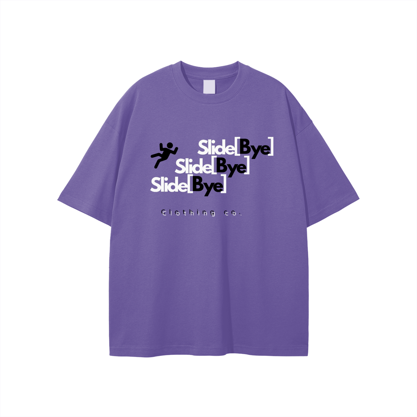 Unisex Slide[Bye] Falling Stairs Tee (Purple)