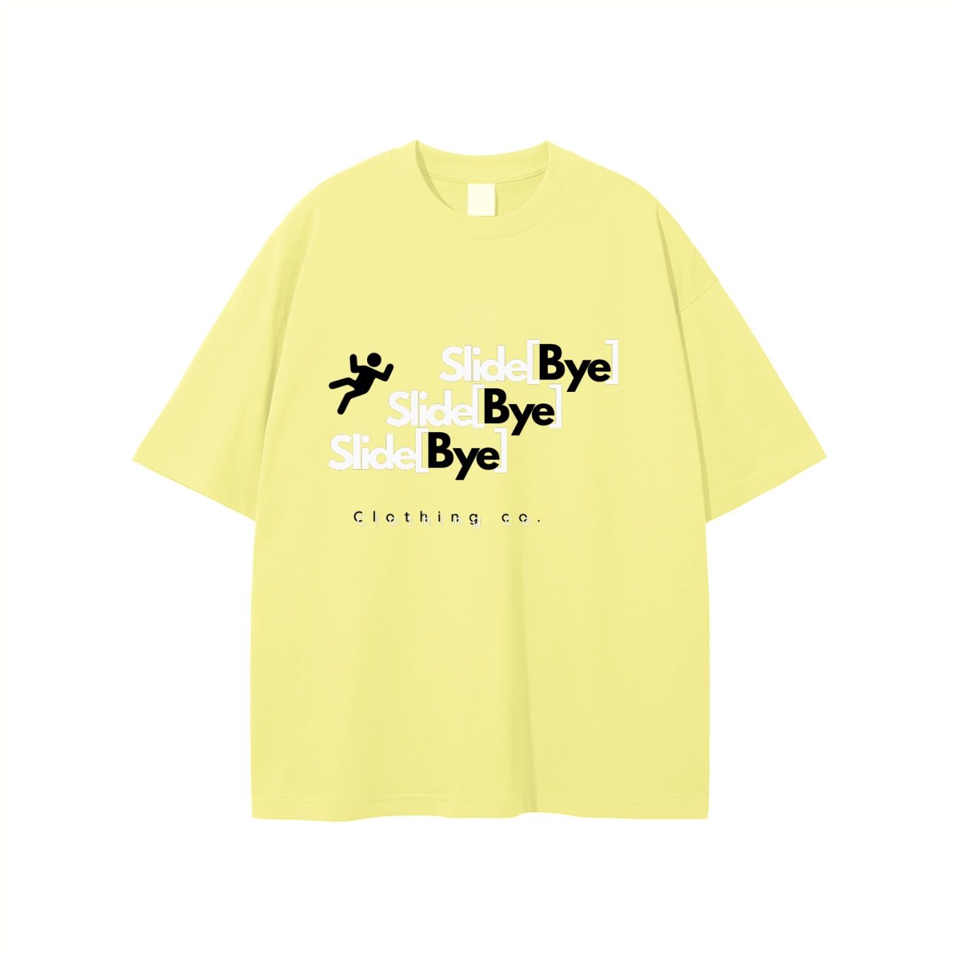 Unisex Slide[Bye] Falling Stairs Tee (Yellow)