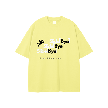 Unisex Slide[Bye] Falling Stairs Tee (Yellow)